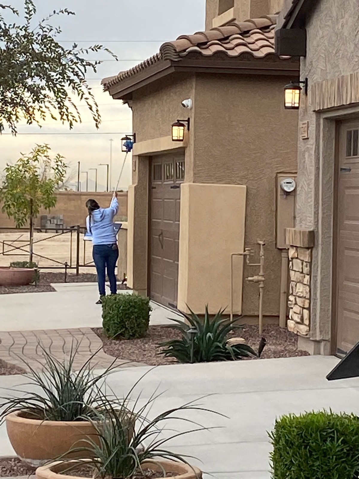 Detailing the exterior of a model home